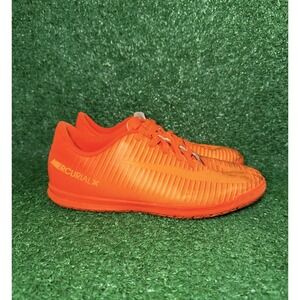 Nike Zoom Mercurial X Soccer Shoe Cleat Sneaker Bright Orange Kids Youth Size 6Y